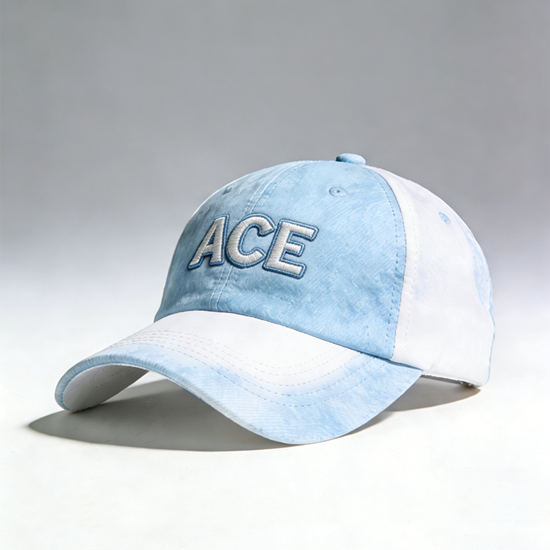 时尚立体刺绣水洗磨白棒球帽