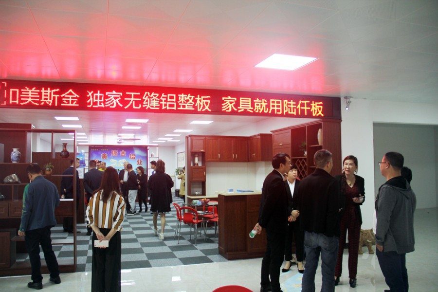 领导嘉宾参观凤池全铝家居交易中心部分企业展厅
