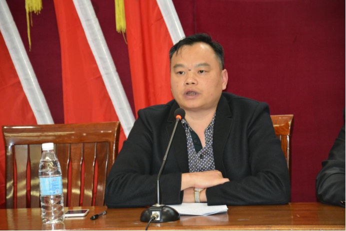 凤池经联社曹忠华社长祝贺协会会员大会召开