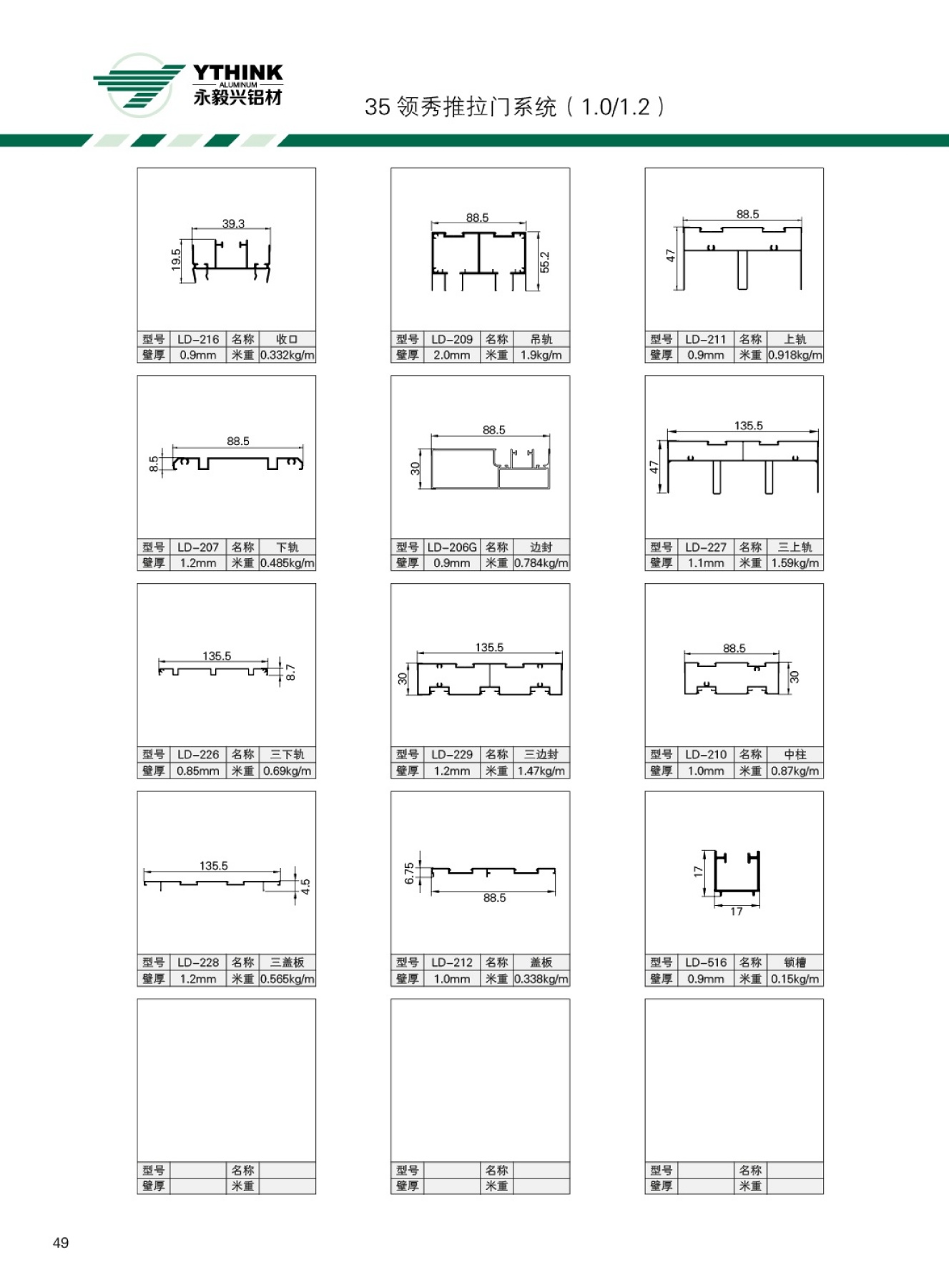 永毅興鋁型材 全鋁家居 全鋁家具 鋁門窗五金 35領秀推拉門系統
