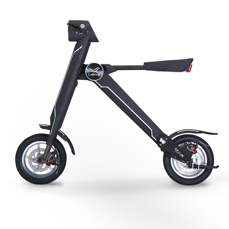 LEHE K1 Black CE/RoHS Wholesale Most Eco China Mini 12 inch Folding Electric Scooter