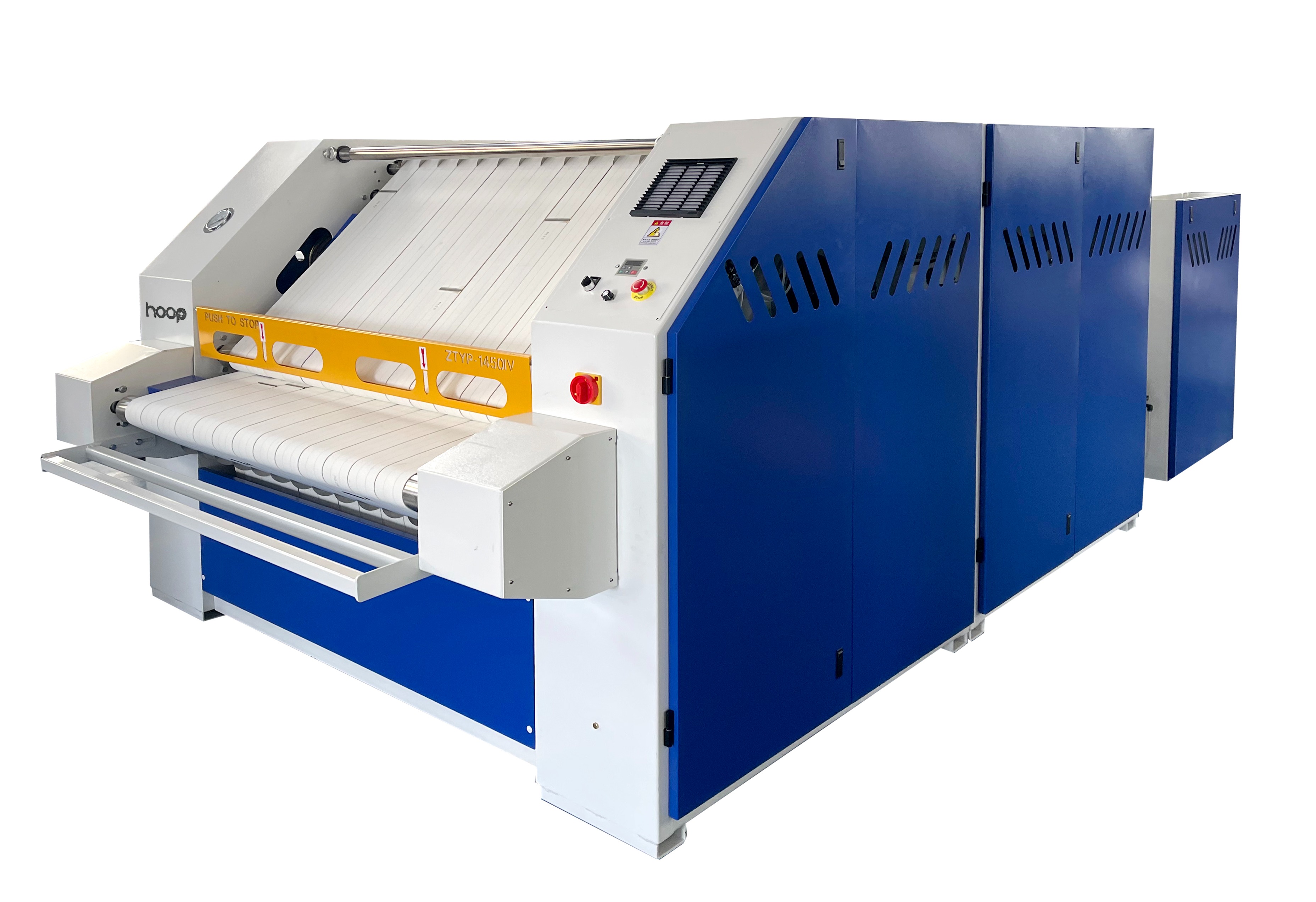 四辊枕套烫平机+折叠机+堆码机