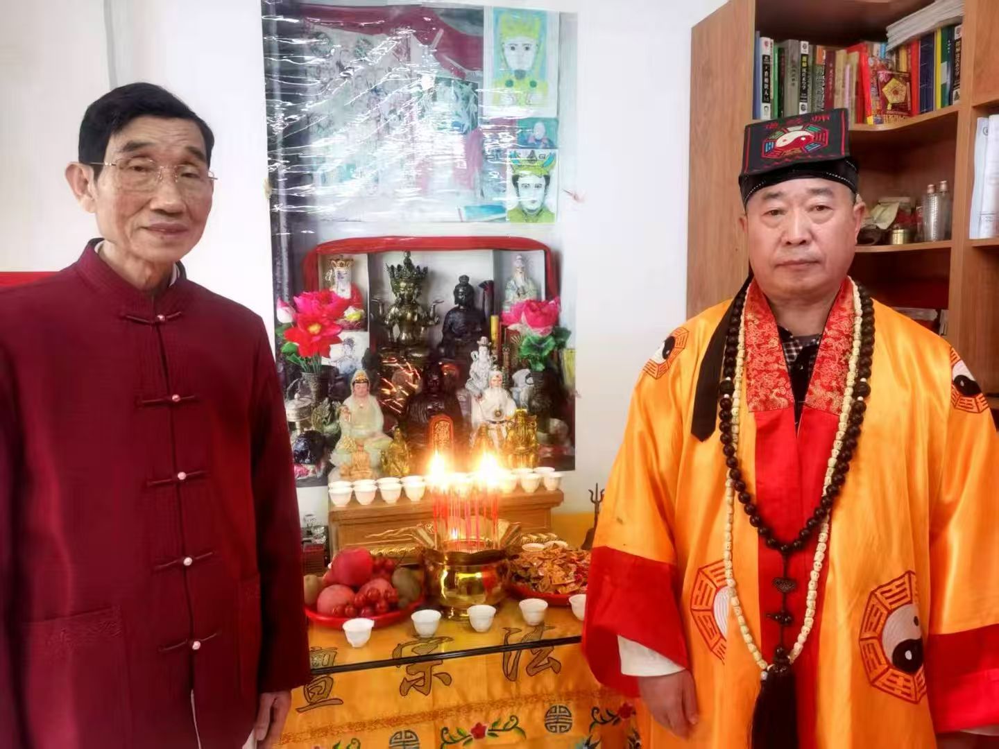 中国天眼风水实战应用非遗传承人高浦洪，2025年3月9日在广东省佛山市给徒弟安神坛，一切圆满成功。