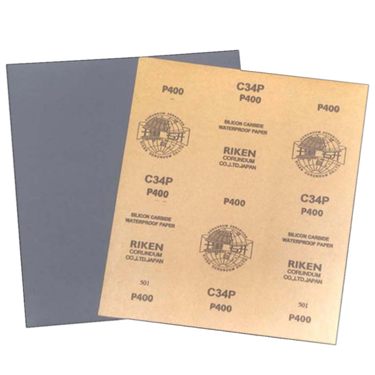 日本理研 C34P 230*280mm方形牛皮耐水磨砂纸抛光打磨水砂纸干湿两用