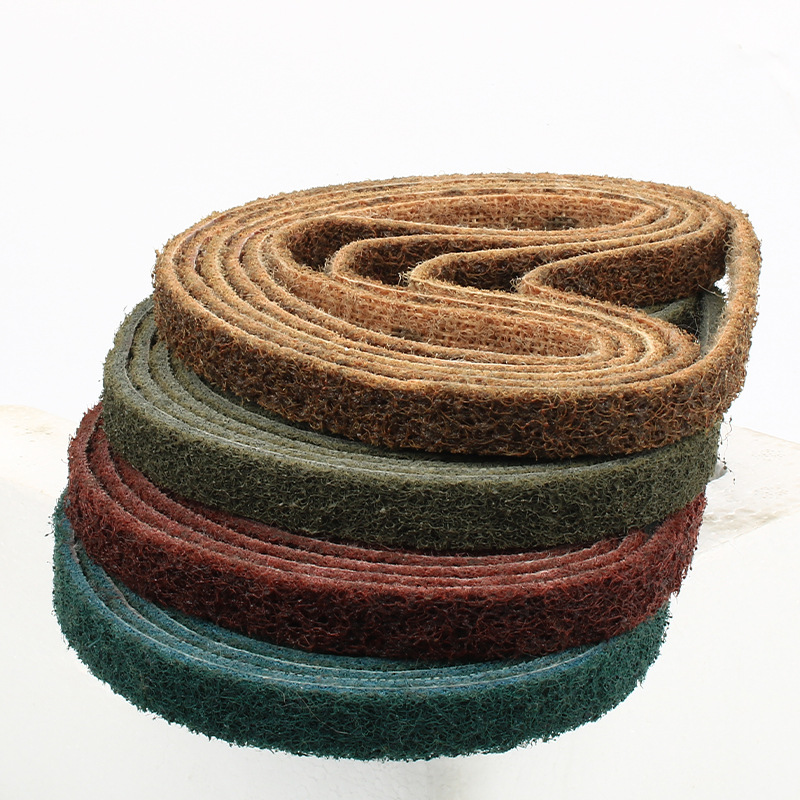 3M尼龙砂带不织布抗拉伸纤维环形铝合金不锈钢拉丝金属打磨抛光