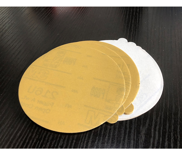 3M背绒干磨砂纸5寸 3寸 216U气动打磨机背胶砂碟自粘圆盘带孔吸尘