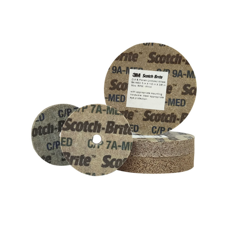 正品3MEXL叠合轮CP轮不锈钢抛光尼龙纤维轮金属除锈去毛刺研磨轮