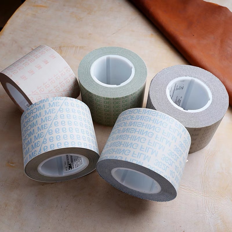 3M362L 砂带抛光砂纸带9mic精密研磨卷9u 4寸曲轴镜面砂布卷