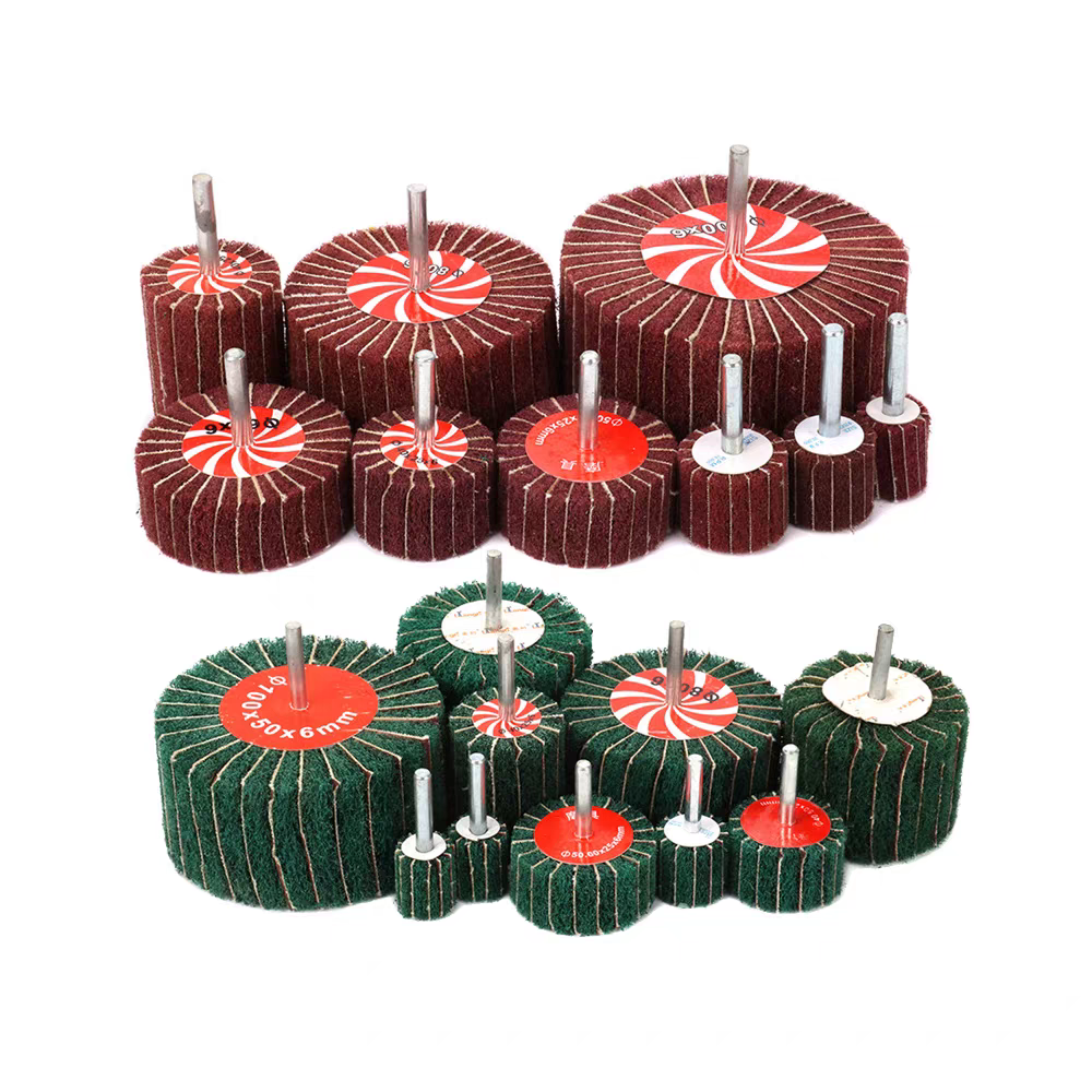 夹砂带柄6mm百洁布磨头
