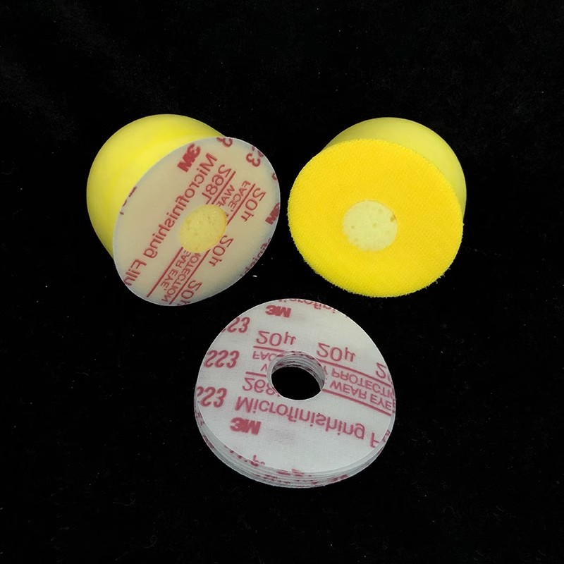 3M82705背胶中心供水打磨轮手动82457背绒托盘水磨轮268L3寸砂纸