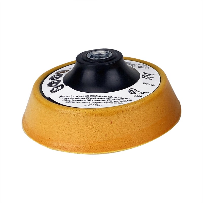 3M14738背绒托盘5寸金字塔砂碟片粘扣盘抛光盘背绒托盘气动抛光机