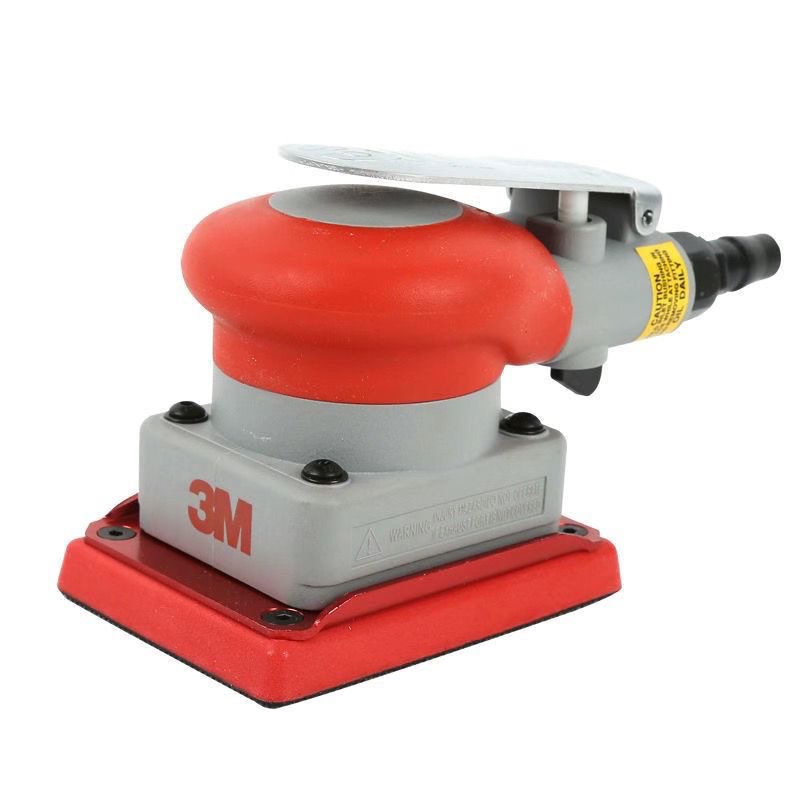 3M 5寸气动打磨机20317工业级干磨机方形砂纸机打蜡圆形磨机 偏心震动圆砂机工业抛光