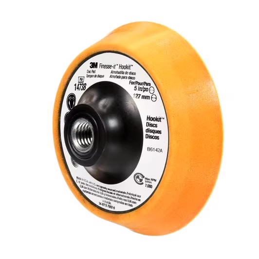 3M14738背绒托盘5寸金字塔砂碟片粘扣盘抛光盘背绒托盘气动抛光机