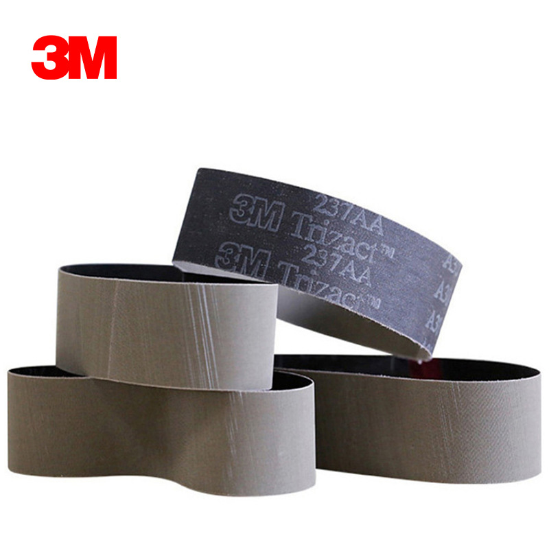 3M 237AA A80金属精密打磨抛光带研磨砂带金字塔砂带 120*9000mm环带 卷