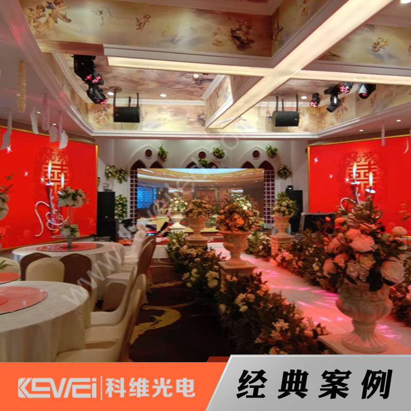 山东泰安五星级华泰大酒店 室内P4酒店LED显示屏+墙面固定安装屏