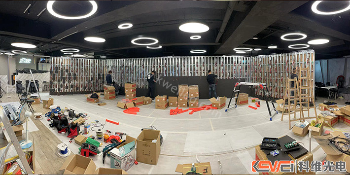 P2.5室内全彩屏施工现场