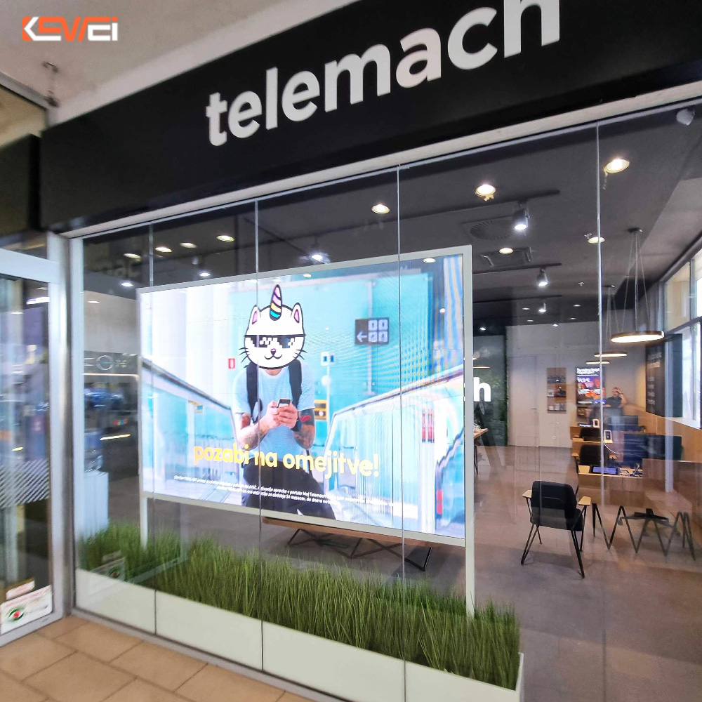 P3.91室内透明显示屏——香港Telemach店