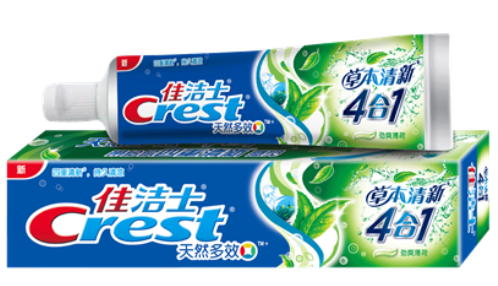 佳洁士天然多效草本清新四合一牙膏