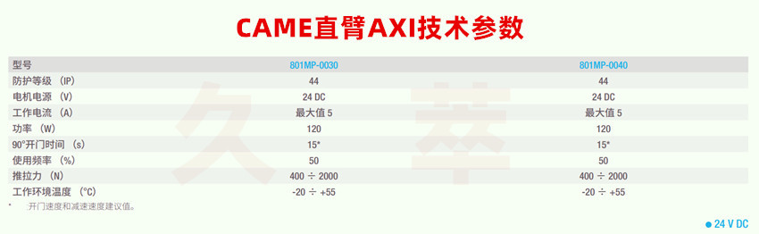 意大利CAME直臂式平开门机AXL