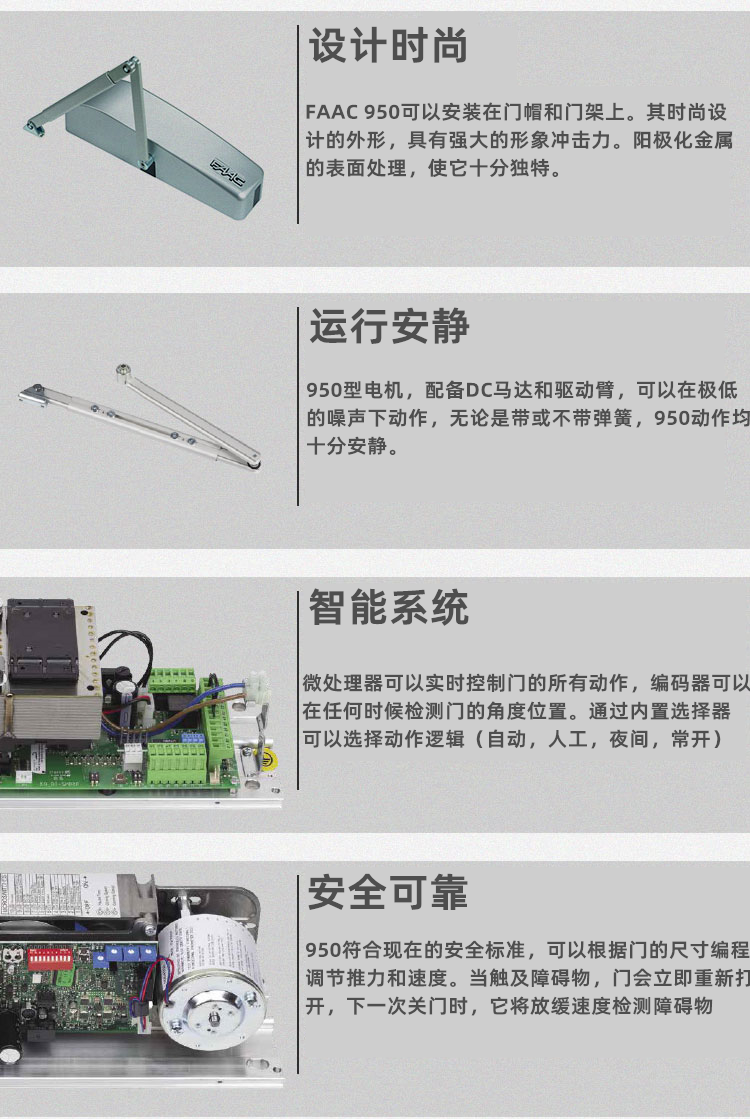 意大利FAAC室内平开门电机950系列