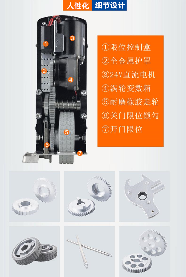 赛诺佳滚轮走轮式八字平开门机NC210C