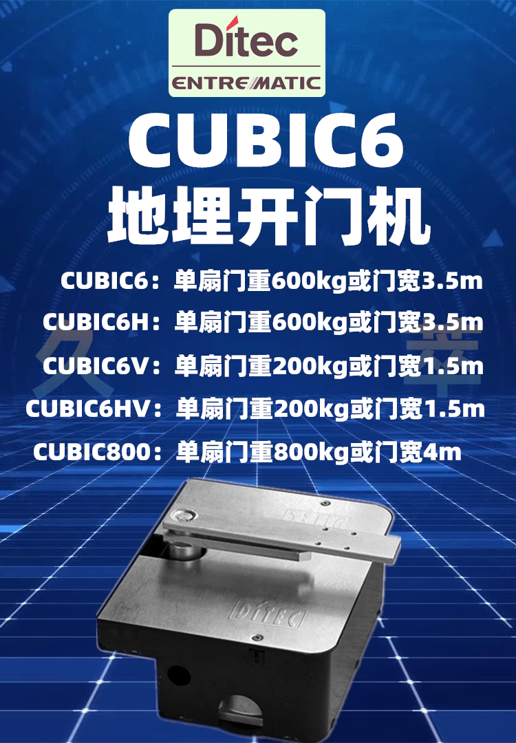 意大利迪泰柯DITEC地埋式平开门电机CUBIC6