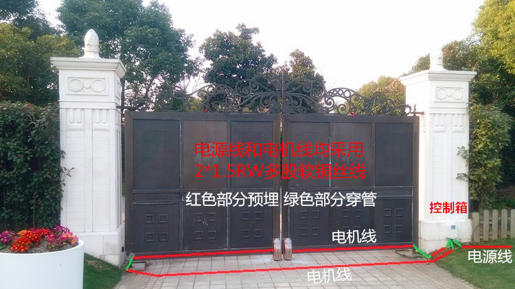 卡诺林(CANUOL)八字平开门机DCK860智慧型电机布线示意图