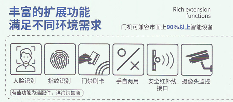 卡诺林快速离合轮式智能遥控开门机DCK980KS/990KS