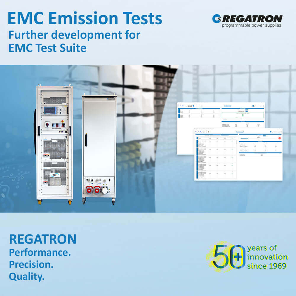 REGATRON瑞士瑞佳通新一代电磁兼容发射测试套件：兼具简洁易用性与实用性的全流程电磁兼容发射测试方案