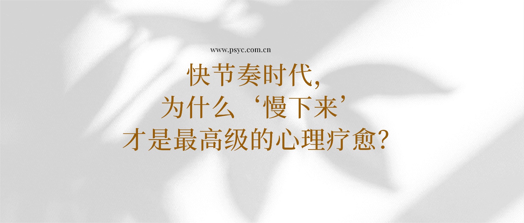 快节奏时代，为什么‘慢下来’才是最高级的心理疗愈？