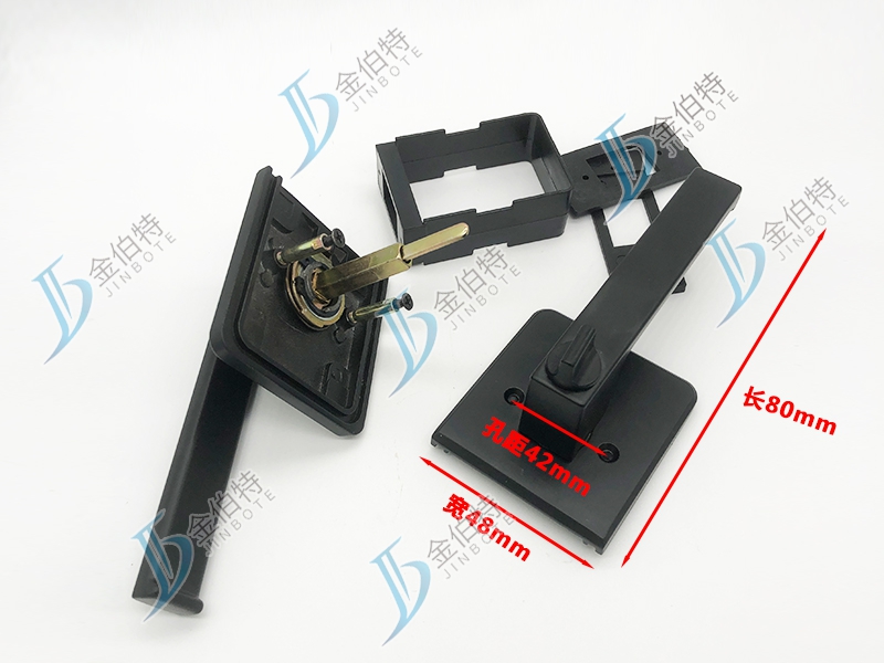 极简极窄门锁  横孔 黑色 