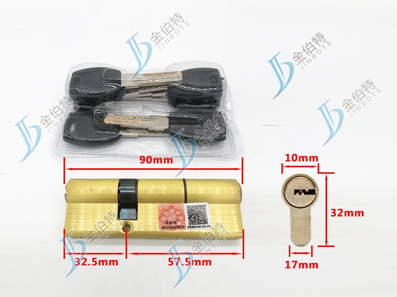 超B级锁芯 得耐特玉玲珑 90偏32.5mm