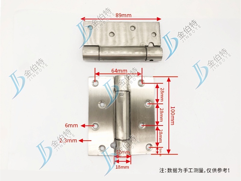 不锈钢单弹簧铰链  锐腾  4寸