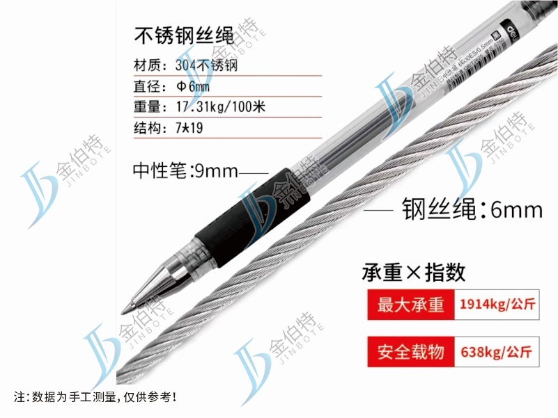 不锈钢钢丝绳    M6