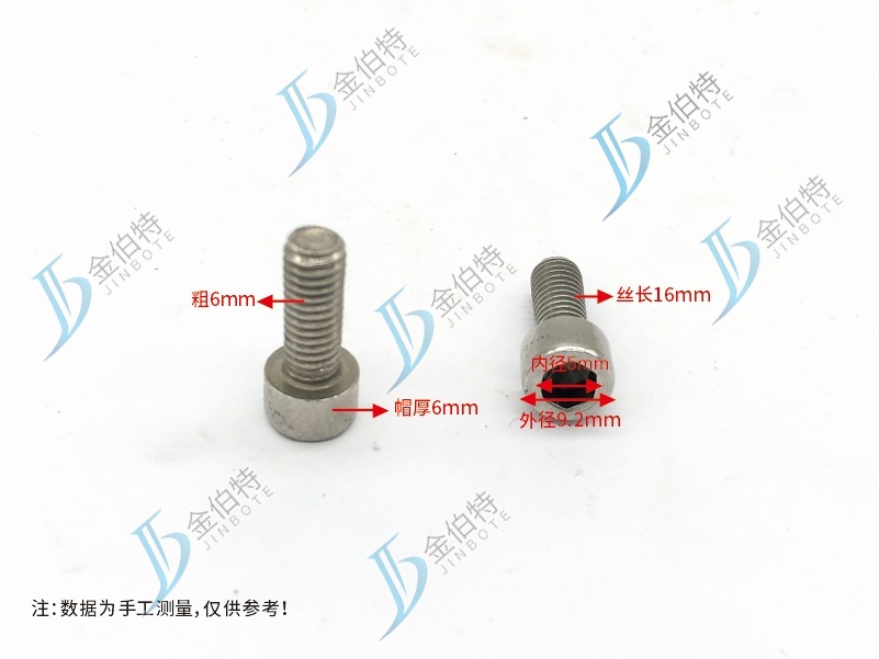 不锈钢内六角螺丝    616（粗丝长）  