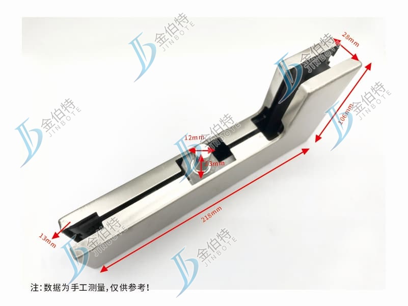 玻璃门夹  6厘加厚  曲夹