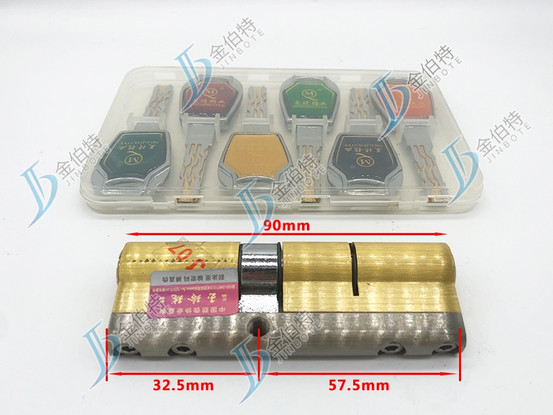 七彩锁芯 美琦玉玲珑 90偏32.5mm