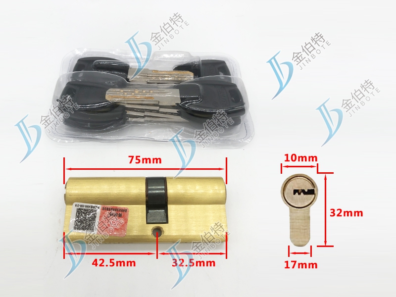 超B级锁芯 得耐特玉玲珑 75偏32.5mm