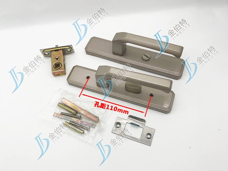 平面执手锁 P834 银色-110孔 