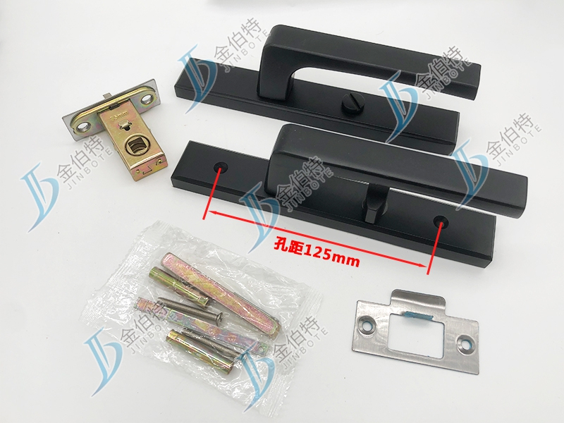 平面执手锁 福非凡 黑色-125孔  