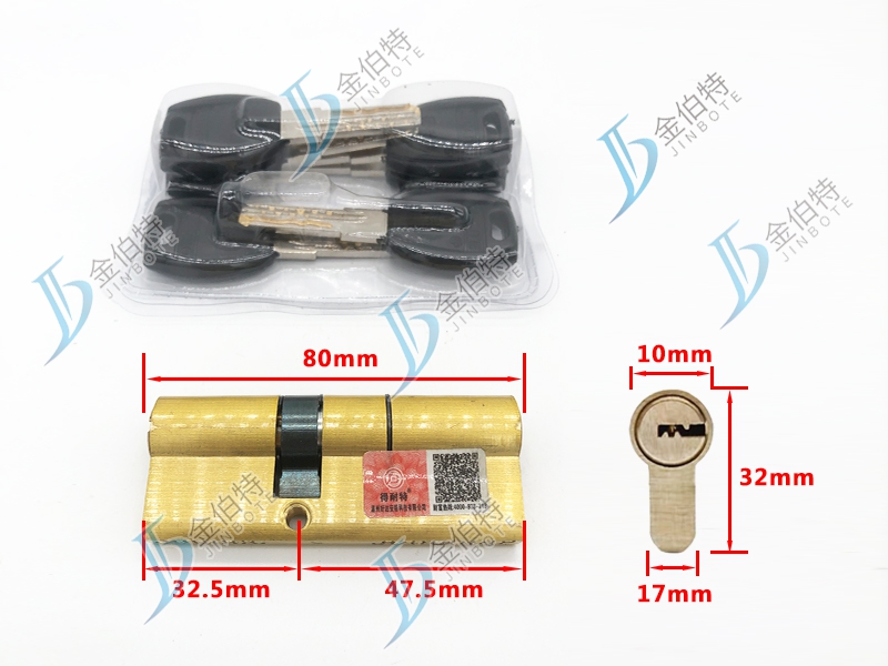 超B级锁芯 得耐特玉玲珑 80偏32.5mm