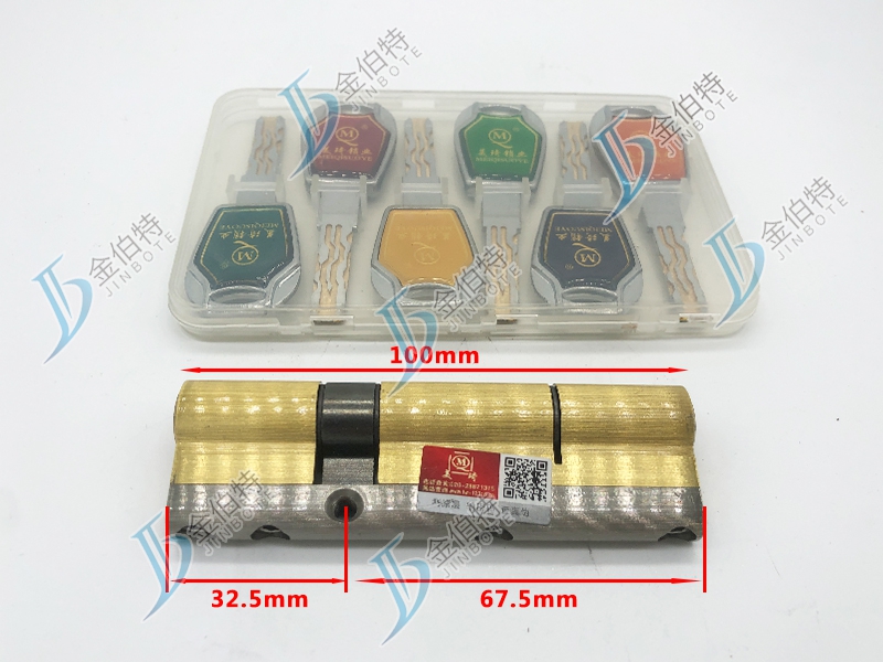 七彩锁芯 美琦玉玲珑 100偏32.5mm