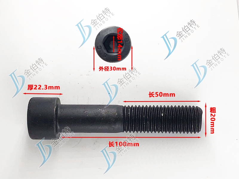 8.8级螺栓粗20mm长100mm