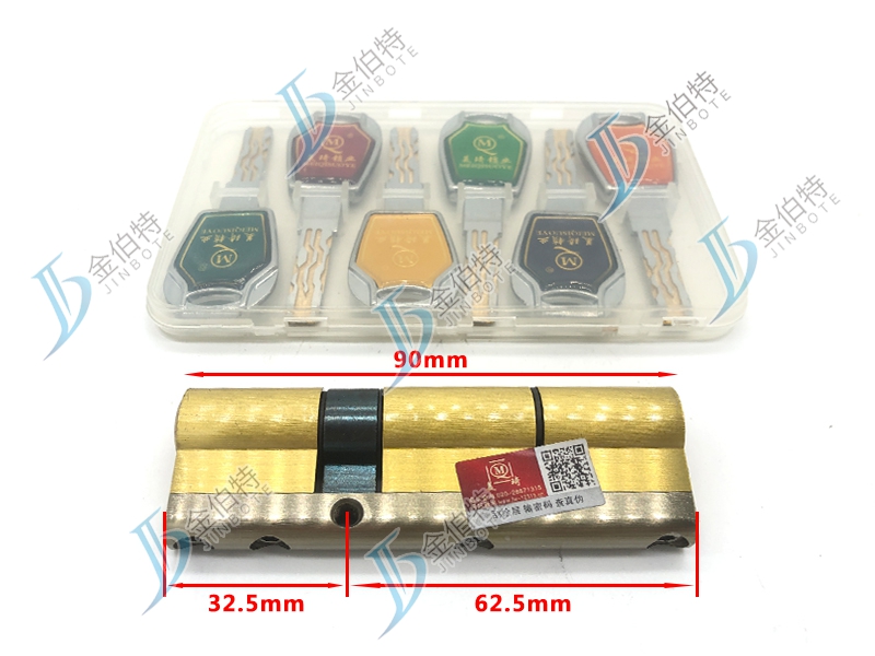 七彩锁芯 美琦玉玲珑 95偏32.5mm