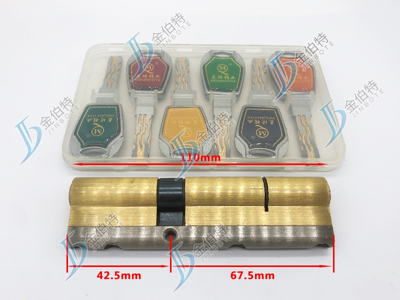 七彩锁芯 美琦玉玲珑 110偏42.5mm