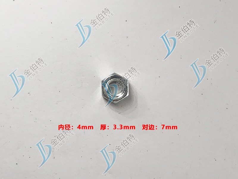 螺母镀锌内径4mm厚3.3mm