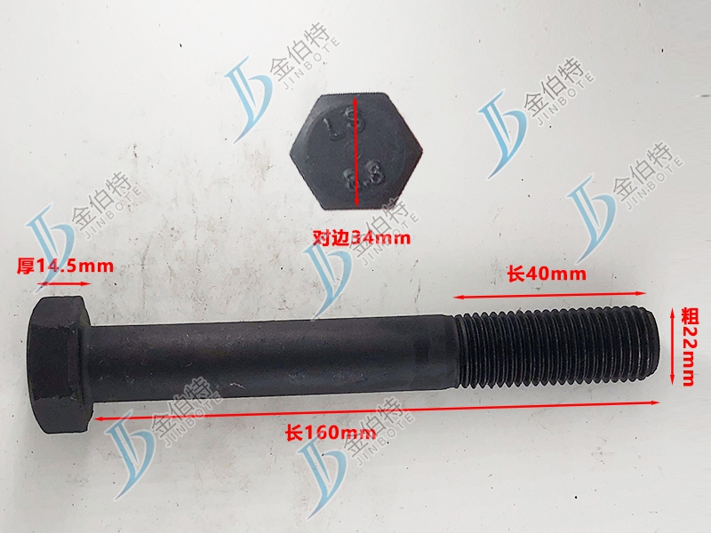 8.8级螺栓粗22mm长160mm
