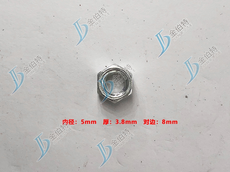 螺母-镀锌--内径5mm厚3.3mm