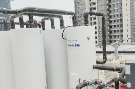 肥西县潭冲河幼儿园空气能模块承压热水系统