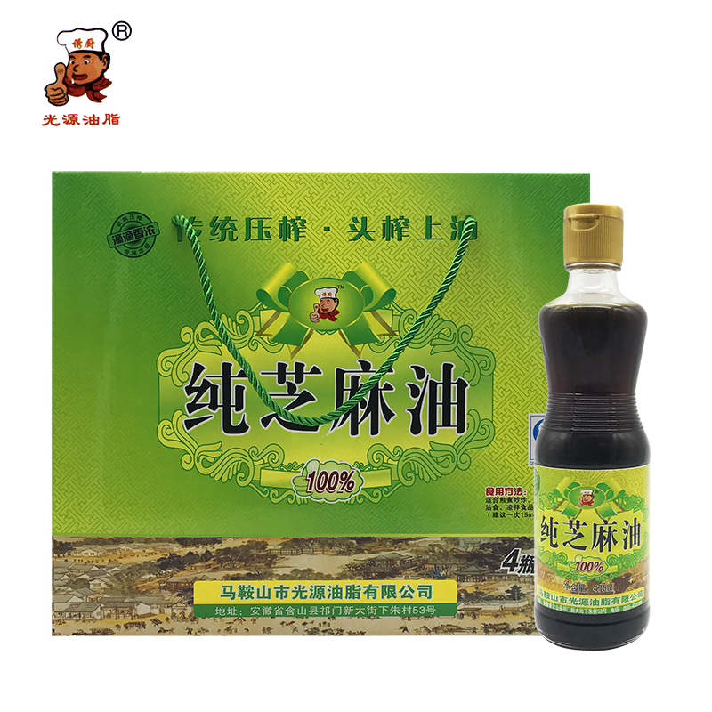 诱厨纯芝麻油礼盒-475ml×4瓶